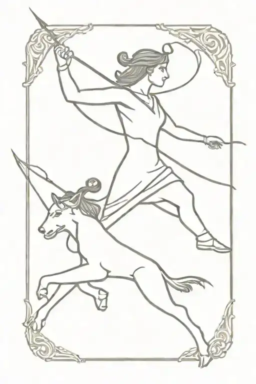 The Greek Goddess Artemis Hunting