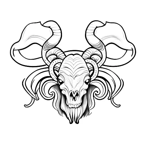 Dark Ram Skull