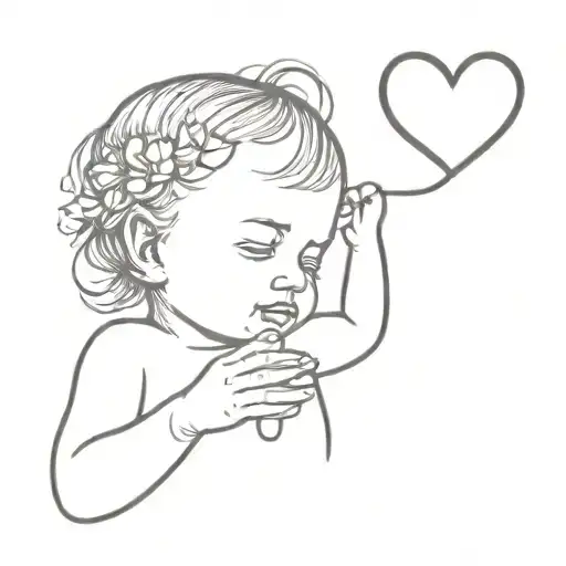 Baby Girl With Heart