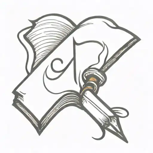 Open Book With Harry Potter Lighning Bolt