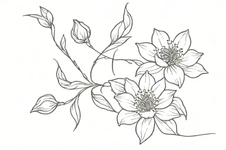 Birth Flower Intertwined