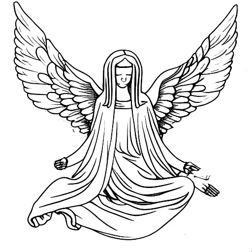 Angel Looking Down Leaning On Their Hands Ashamed With Wings Beaten Broken To Signify An Atheist