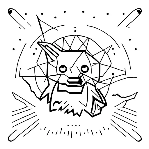 A Minimalist Tattoo Of A Banker's Silhouette Sitting On A Sunset