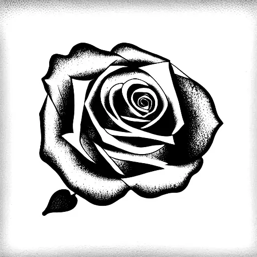 Rose With A Twig On A Knife