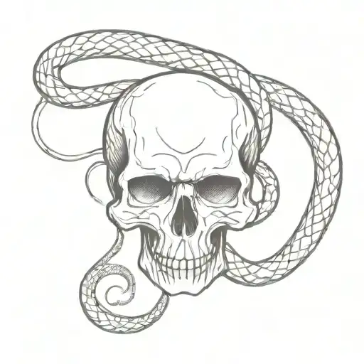 Snake And Skull