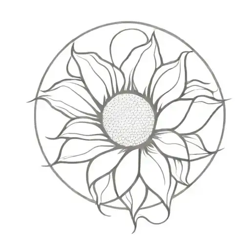 A Sunflower Shaped Inside A Pawprint