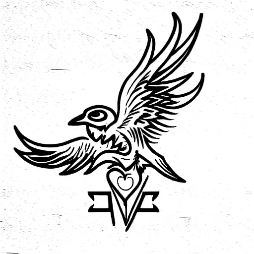 Icarus Tatto With Roman Numerals