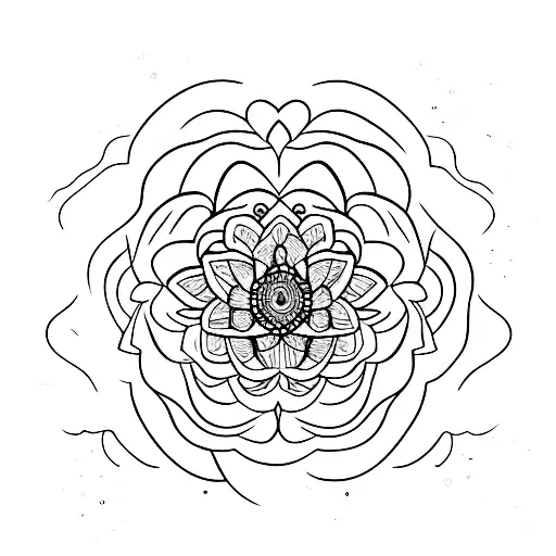 Lotus Flower Blooming In A Cosmic Nebula