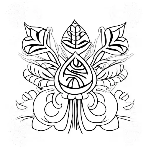 Thistle And Shamrock Next To Eachother