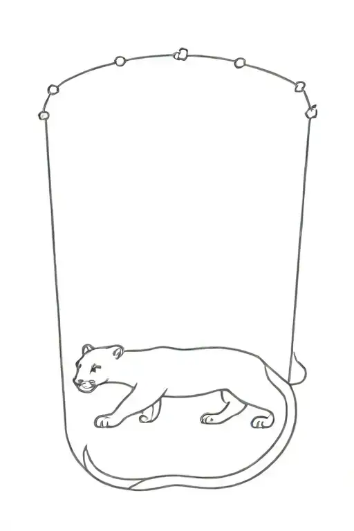 Leopard Arm Tattoo Minimalistic