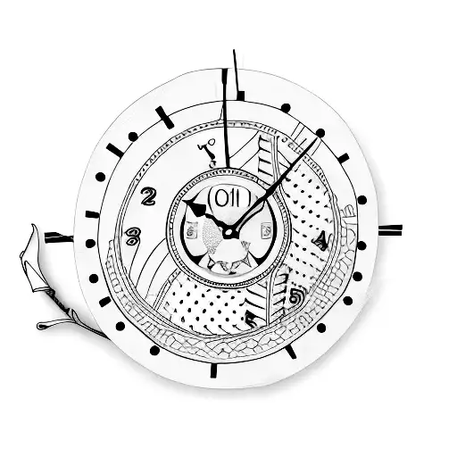 Baseball Stitching Forming Clock Hands