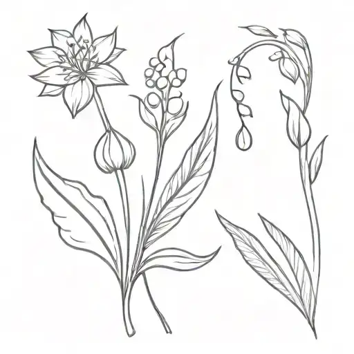 Combination Of The Sun And Lilly Of The Valley