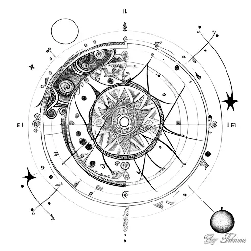 Henna Inspired Astronomical Map