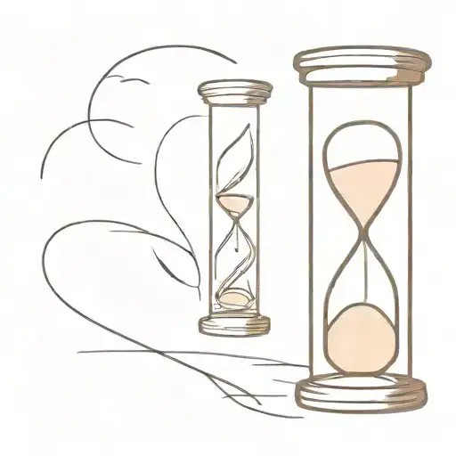 A Minimalist Tattoo Of A Sand Clock