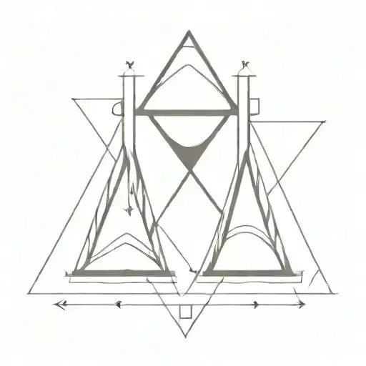 Series Of 2 Triangles Joined Together To Form An Hourglass