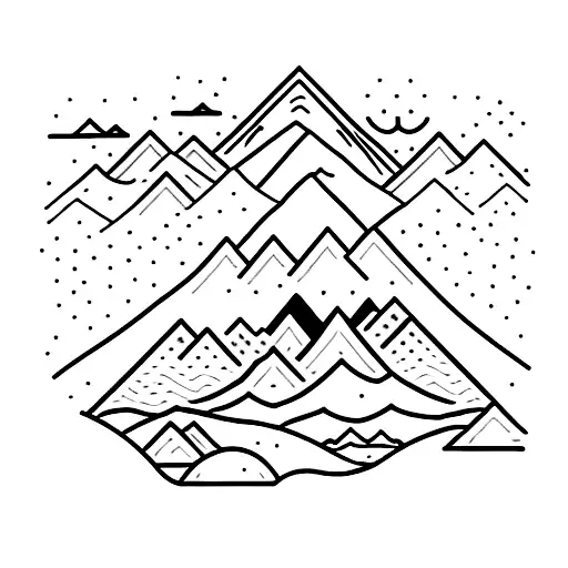 Mountains And River In Diamond Border