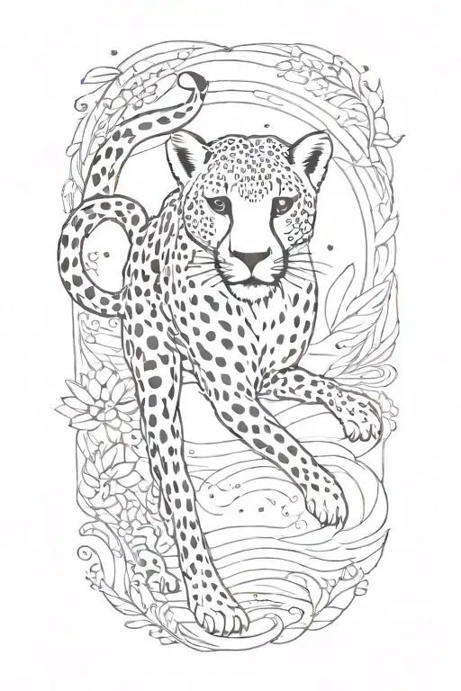 Cheetah Sprinting Minimalistic