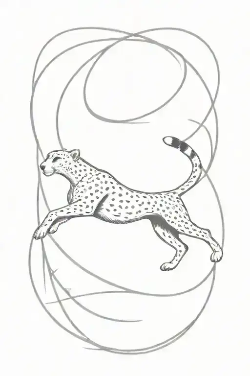 Cheetah Sprinting Minimalistic