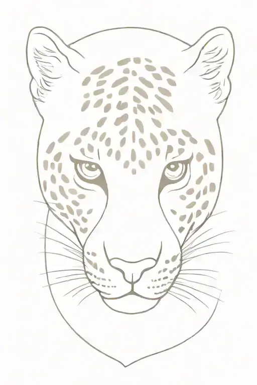 Realistic Leopard Tattoo Minimalistic