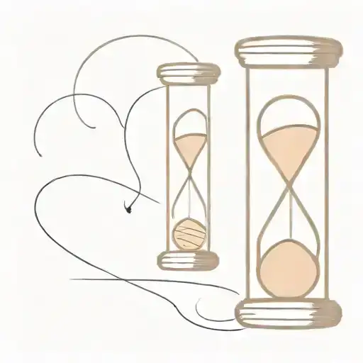 A Minimalist Tattoo Of A Sand Clock