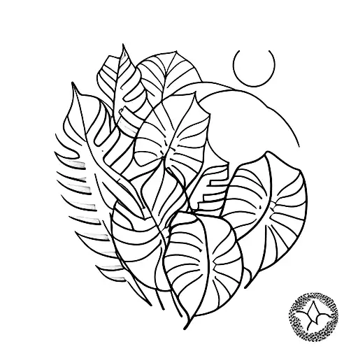 Moon And Monstera Plant