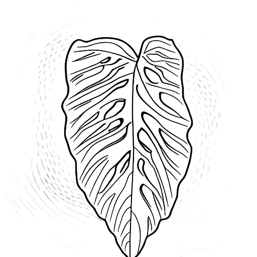 Monstera Plant And Alien