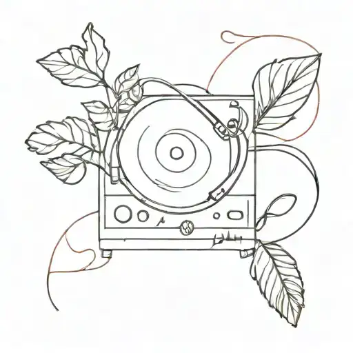 Vinyl Player Plant Intertwined