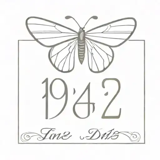 Butterfly With The Date 1942