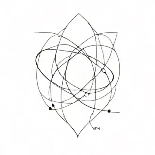 Minimalist Fine Line Tattoo Resembling Balance