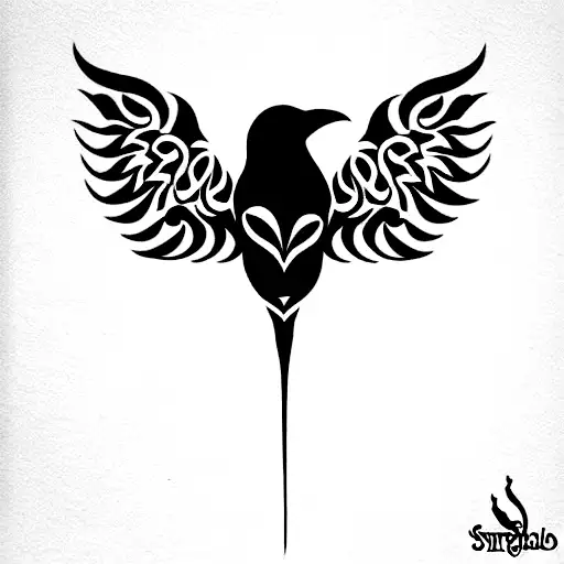 Shrivatsa With Crow Wings