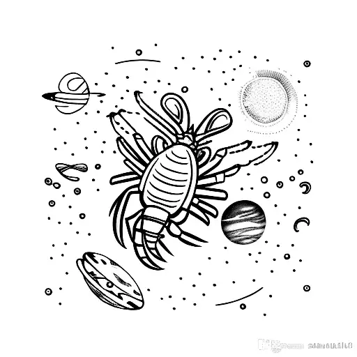 Lobster With Space For Text Near It
