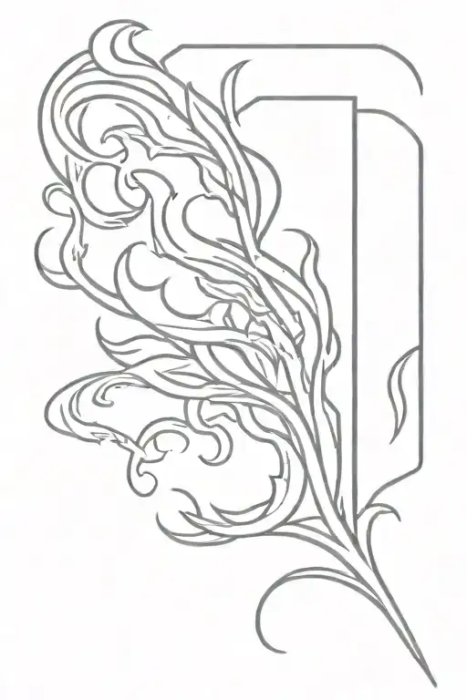 Fire Flames Left Arm Tattoo Design Inspired Tattoo Featuring
