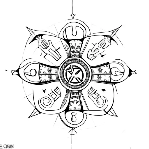 Christian Cross And Starfish