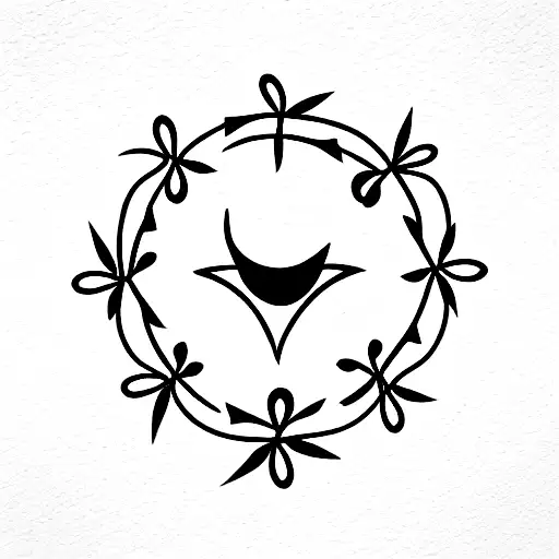 Male Symbol With Flowers