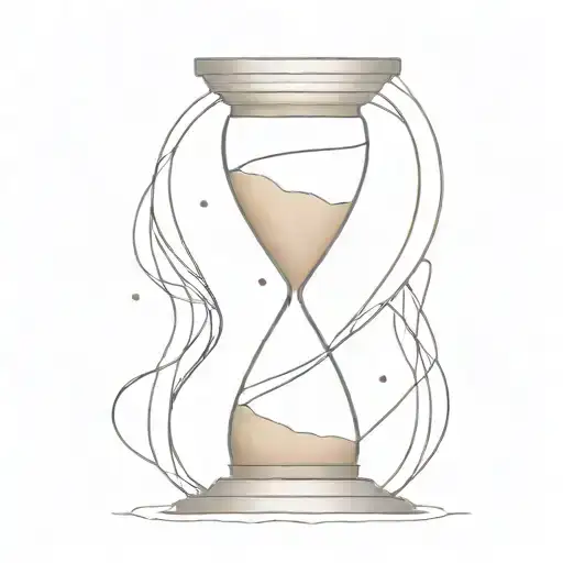 A Futuristic Hourglass With The Sand Falling Out Like A Spiral