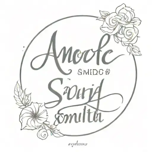 Name Combined Together Representing The Client's Love Amodh And Smita