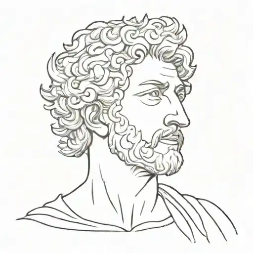 Marcus Aurelius Bust And Tree