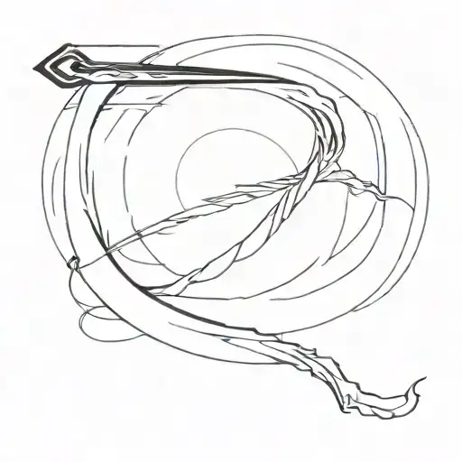 Black Hole With Sword Going Thru