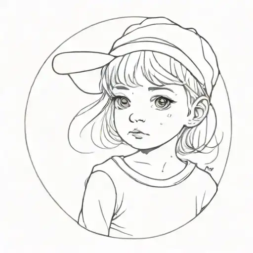 Little Girl Wearing Baggy Boys Clothes