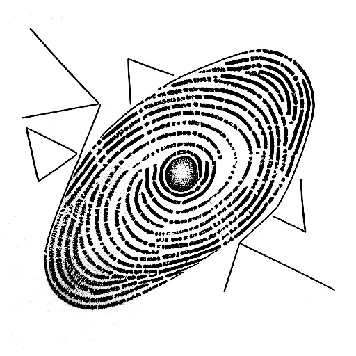 Fingerprint Inside A Galaxy In A Triangle