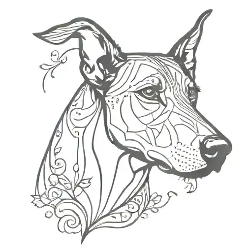 Silhouette Doberman Dog Laszlo