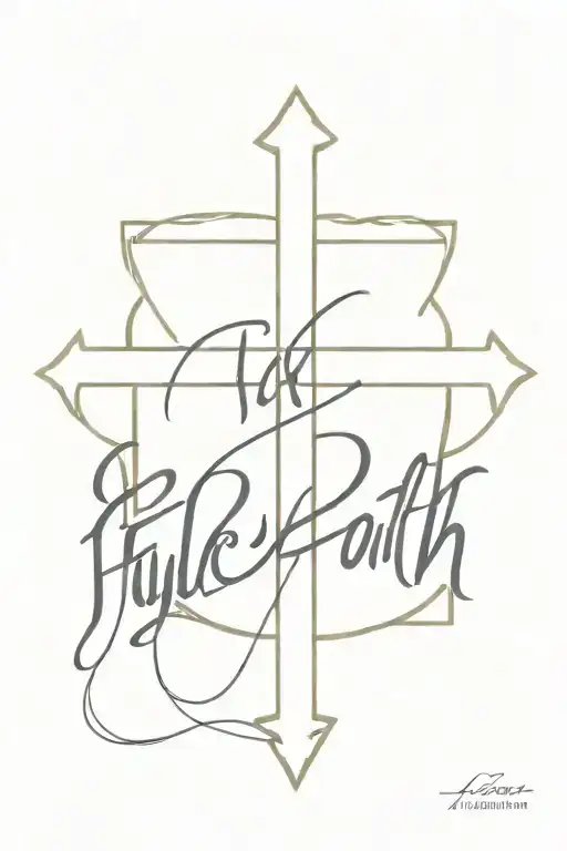 The Word Fuck As A Faith Cross