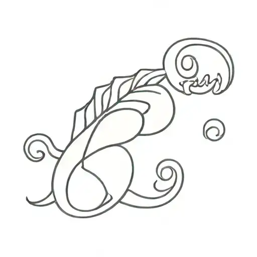 A Subtle Tattoo Of A Scorpio Symbol Incorporated Into A Betty Boop Silhouette