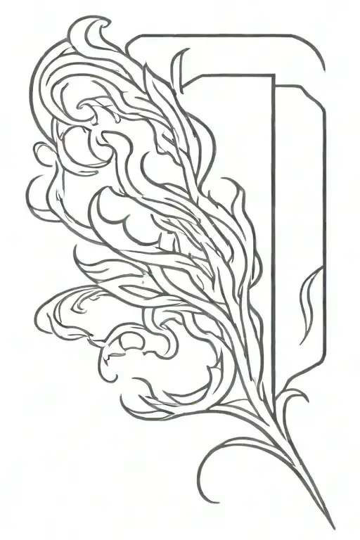 Fire Flames Left Arm Tattoo Design Inspired Tattoo Featuring