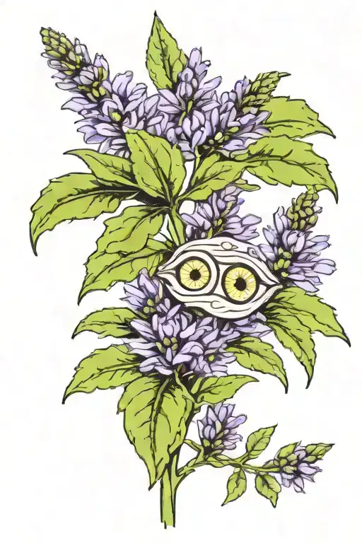 Lavender Plant With Eyes