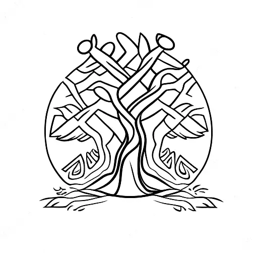 Baby Groot With Norse Tree