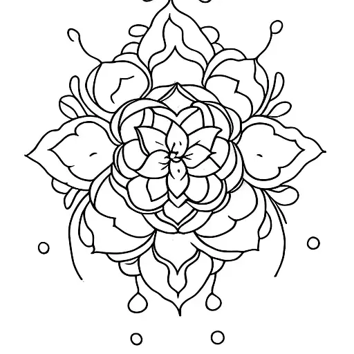 Floral With Sanskrit Text