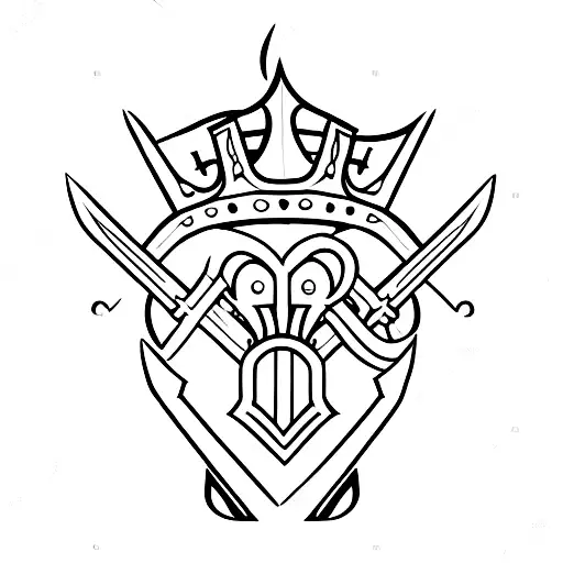 Great Sword Through A Kings Crown