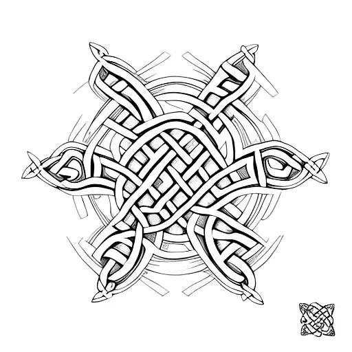 Palm Tree Made Of Celtic Knots