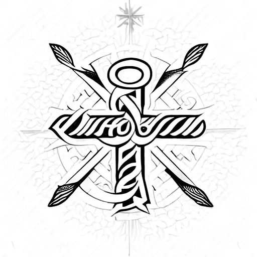 Christian Cross With The Word Shalom